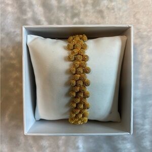 🍀VTG Gold Iced Beaded Bracelet